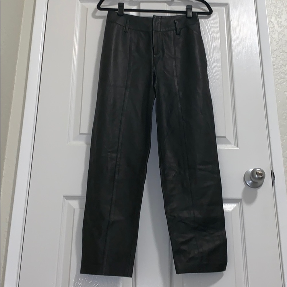 Brand new frame leather trouser